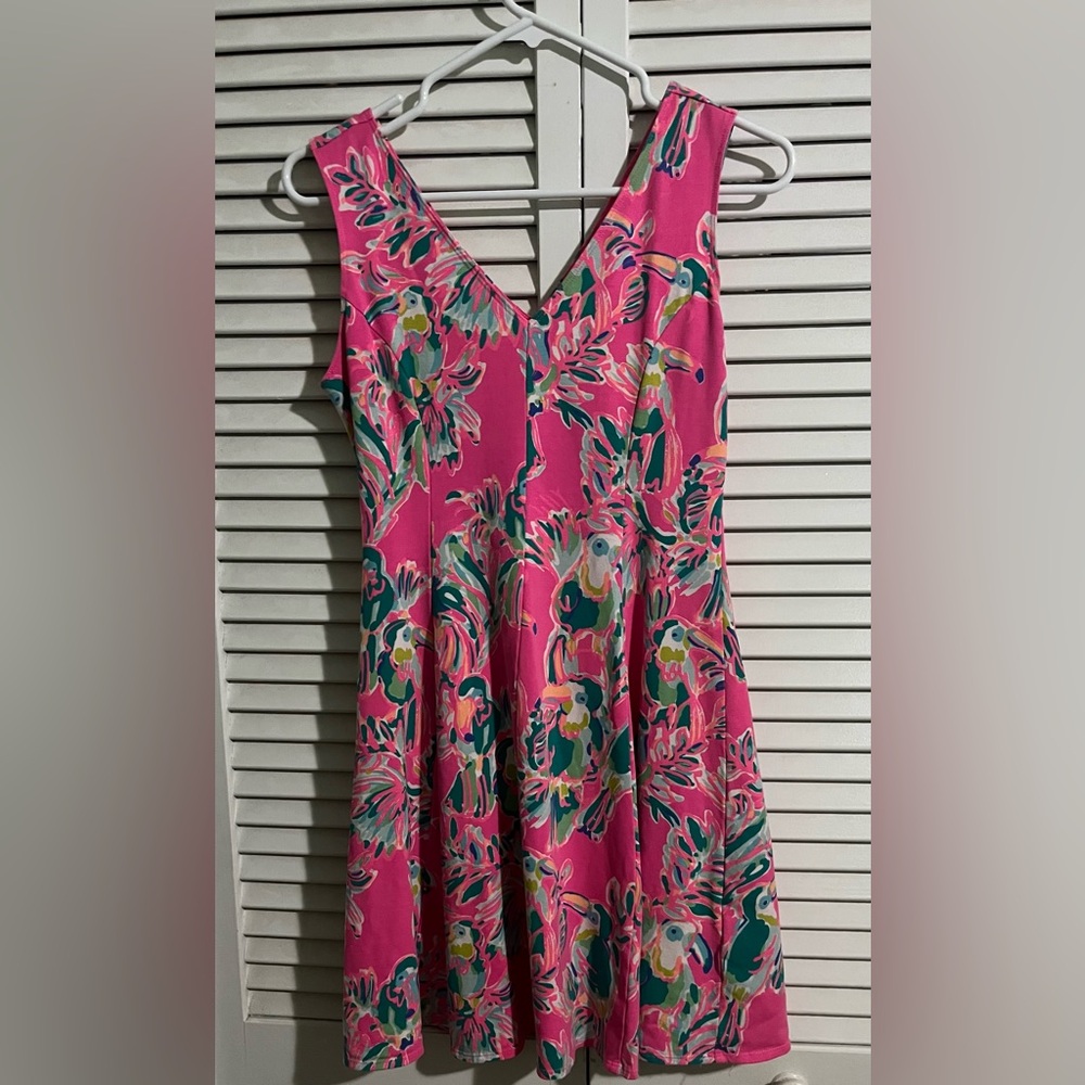 Woman’s Lilly Pulitzer Pink Dahlia Toucan Dress XS